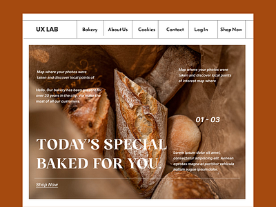 Bakery Landing Pages UI UX design 3d agency animation app branding design designtrends digitalcommerce illustration landing page logo ui uiuxdesign userexperience website websitedesign