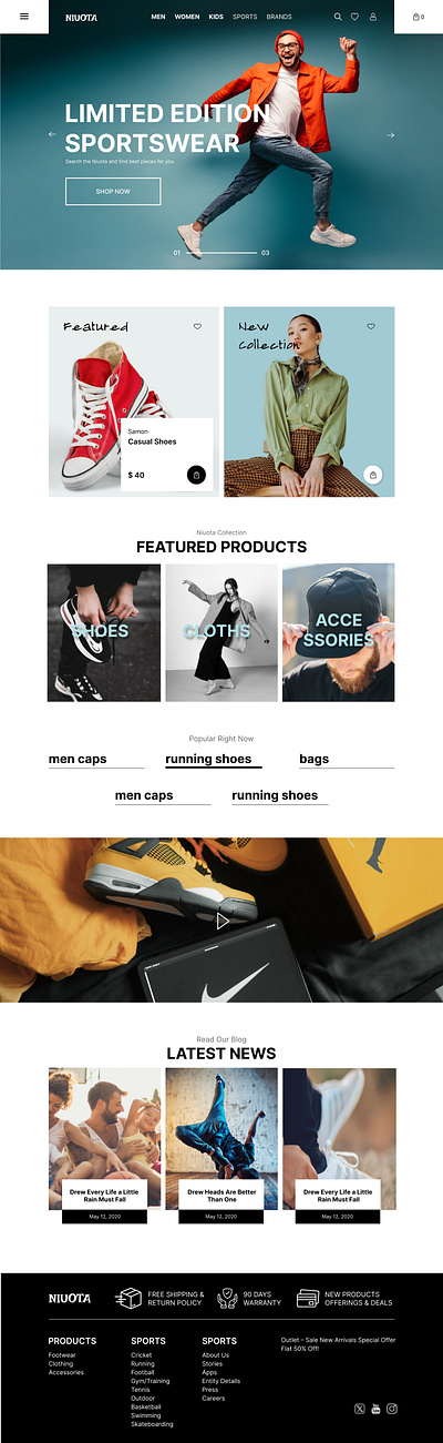 Ecommerce Website branding dribbble ecommerce website graphic design logo portfolio shoes website ui uiux design vector visual design website