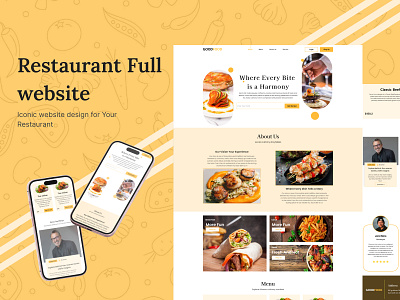 Reataurant Website branding food full website graphic design iconic logo restaurant ui ux website