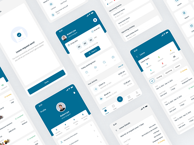 HR Attendance App attendance app employee management employee schedule employee time tracking hr hr management human resources management app mobile app mobile app ui time tracking ui ui design work