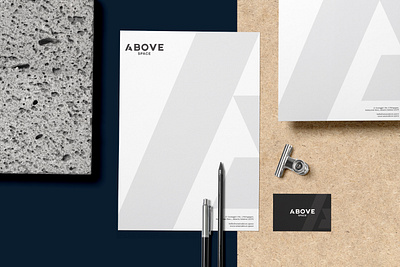 Above Space Stationery graphic design logo design logotype stationery