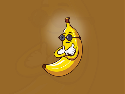 Banana Smile banana bananamoxie boldbanana chicfruit designerwear fruitfulstyle graphicdesign mascotlogo yellowvogue
