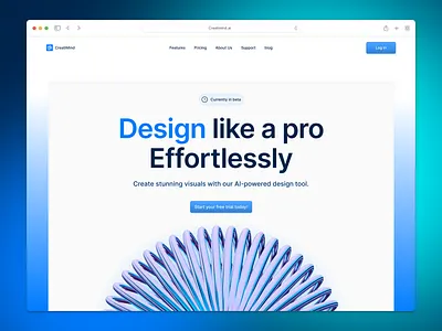 AI Design tool hero section landing page branding design graphic design illustration logo productdesign ui uiux ux vector