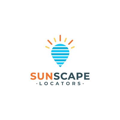 SunScape Locators logo design location logo logo ideas sun logo sunrise sunrise logo tourism logo travel logo