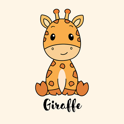 Giraffe Logo animation branding dribbble graphic design illustration logo vector