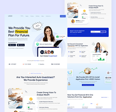 Finance website figma finance finance website landing landing page saas saas landingpage saas website ui design uiux ux design web website website design