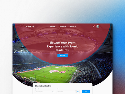 Stadium Management Platform - Landing Page Design app branding design logo typography ui ux