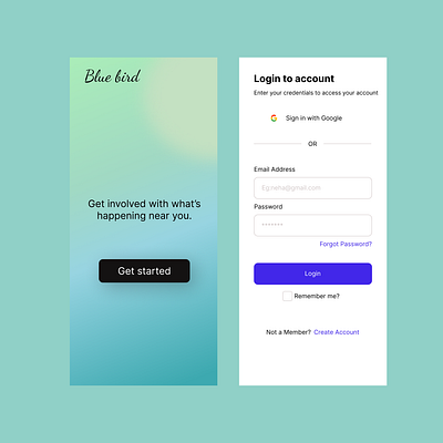 Login Page design uiux uiuxcreativity