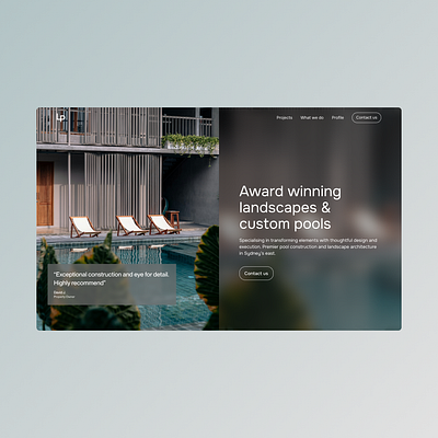 Landscape Architect Website Concept 1/2 design ui