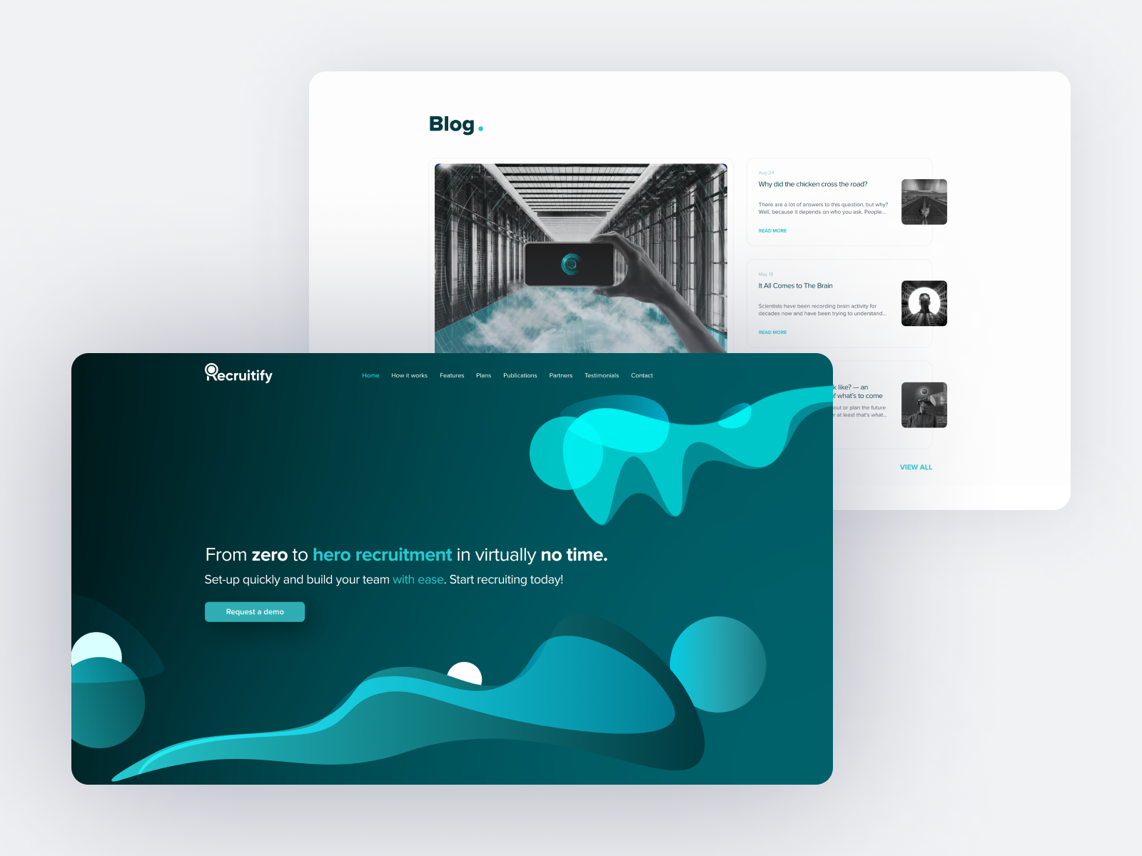 Recruitify • Recruiting Web Platform  • Landing page