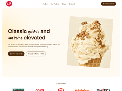 Bravo Gelato Website Design design ui website