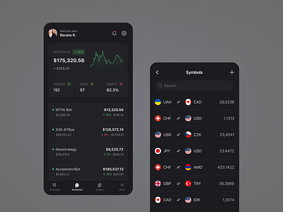 Trading mobile app android copy trading currency exchange finance fintech interface investment app ios mobile online trading phone product design trading trading app trading platform ui design ux