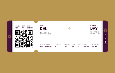 Daily UI 24 boardingpass branding daily dailyui design ui ux vistara