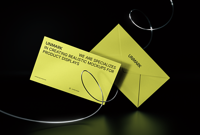 Mockup Envelope with Reflection business card envelope mockup mockups
