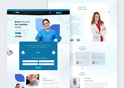 Dental Care Website Design care dental health landing page love promote ui website