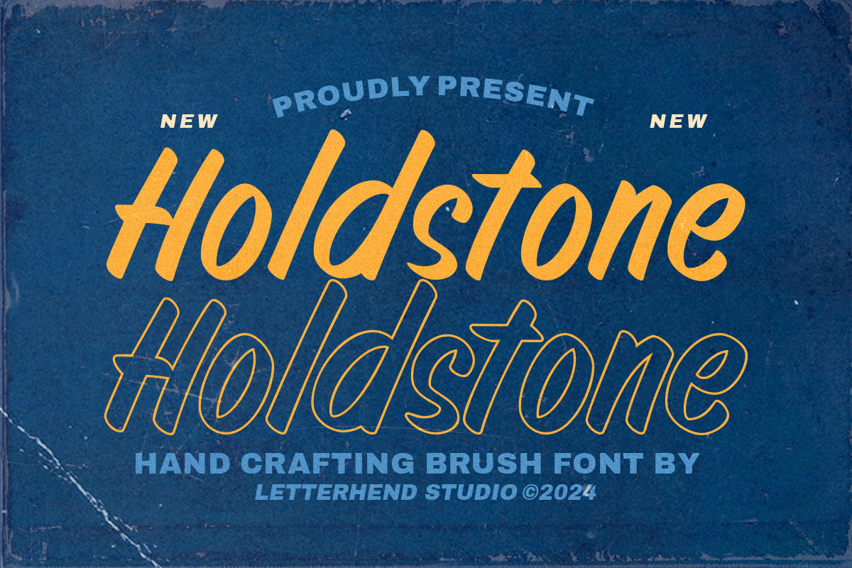 Holdstone - Handcrafting Brush Font freebies logo font