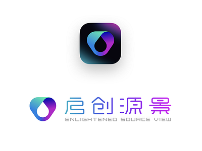 启创源景LOGO设计 branding character design chinese character logo