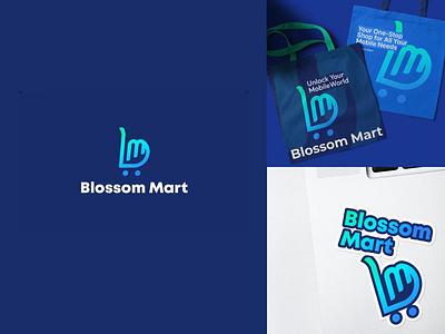 Blossom Mart - Logo & Branding branding branding identity graphic design logo logo ideas logoconcept logodesign logotype mobile ui
