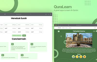 QuraLearn | Quiz Web Design branding desain web design graphic design islamic landing page landingpage simple ui ui uiux ux web web design