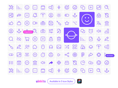 Figma Icons by Uinkits dashboard figma icons good design graphic design icons illustration light mode mobile app motion graphics thin icons ui ui kit web design