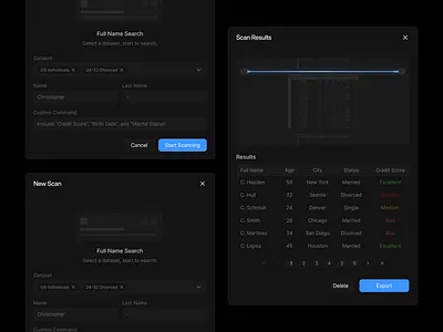 Dark Mode SaaS Scan Modal dark dark mode modal popup product product design saas ui design ui kit web