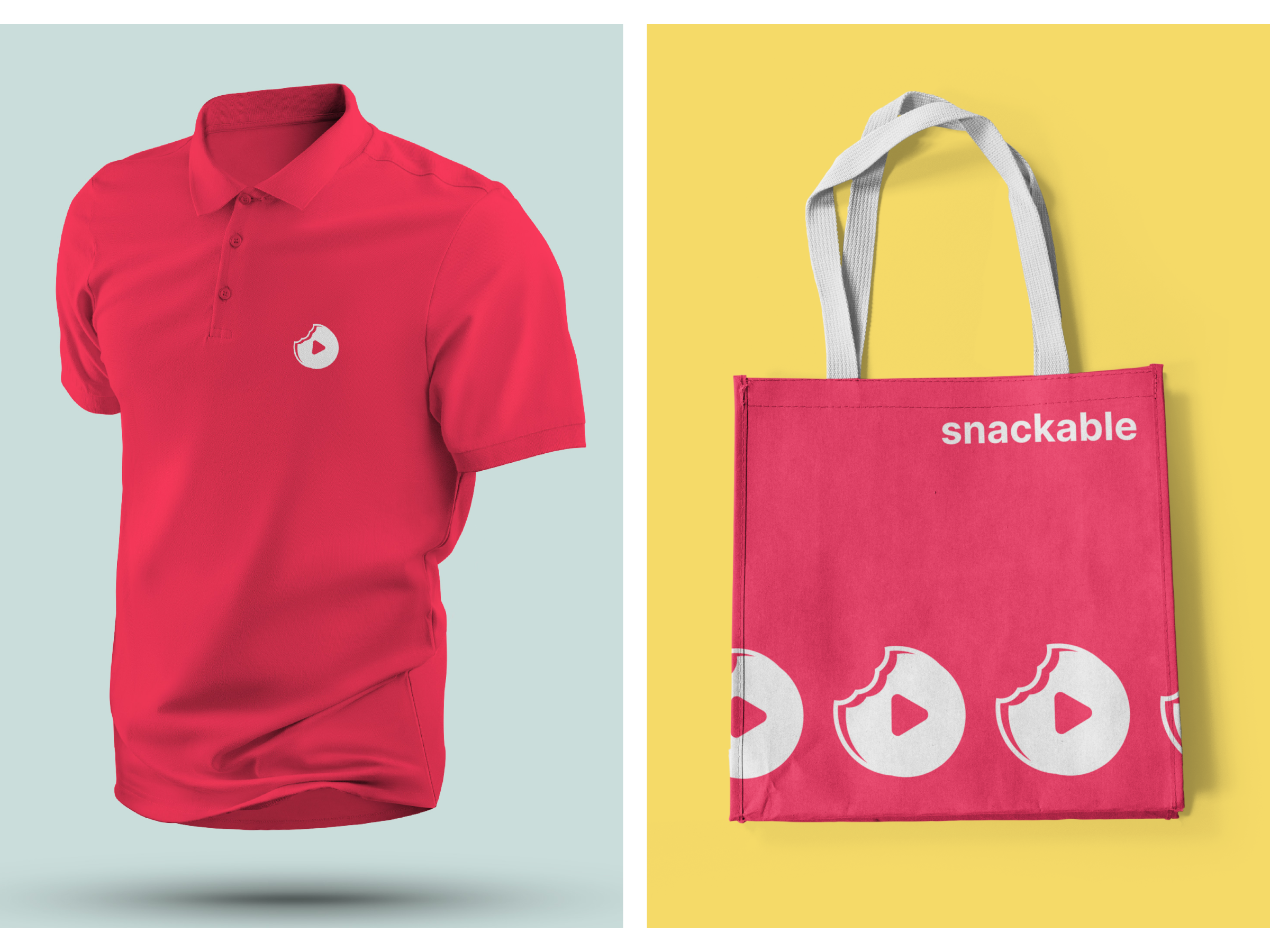 Snackable - Mockups advertisement design billboard brand brand applications brand design brand identity branding canvas tote bag design duck tape mockup mockups modern outcraft agency paper bags shirt design social media stationery design video production agency visual idenity