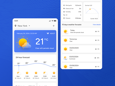 Weather App app interface design mobile app mobile ui ui uiux weather app weather interface