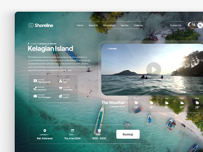 Shoreline - Travel Landing Page branding landing page logo travel travel page ui uidesign uiux