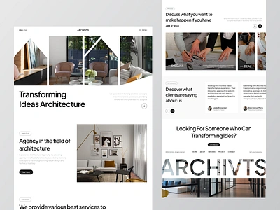 Architecture Agency | Home Page agency app architect architecture building clean creative agency home home page landing page real estate ui ux web web agency web app website website design