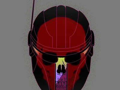 Mandolorian skully rebound illlustration mandolorian skull star wars vector