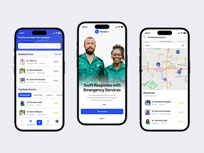 Mediocr: Health Care App UI Kit android app appointment care design doctor find health healthcare hospital ios medical medicine mobile patient pharmacy trending ui ux