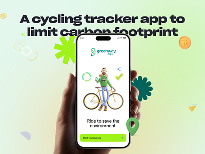 Cycling Tracker Mobile App carbon cycle cycling app dashboard health app map mobile mobile ui nepal sandesign tracker tracking app uiux