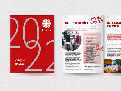 Annual Report for Caritas book graphic design illustration typography