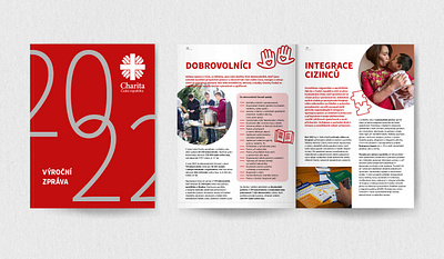 Annual Report for Caritas book graphic design illustration typography