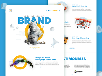 Creative Digital Agency - Home Page - Blue Version clean design clean layout clean ui web agency webdesign