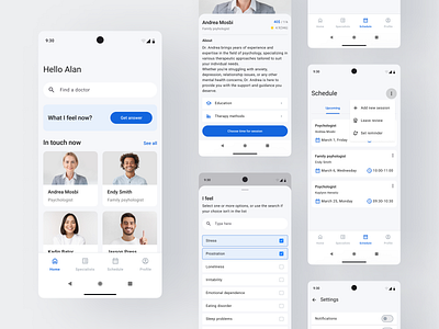 Mobile app for Android | Medical Application app design mobile ui ux