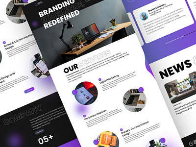 Website Design for Branding and Digital Agency agency website branding clean design clean layout clean ui design ui webdesign