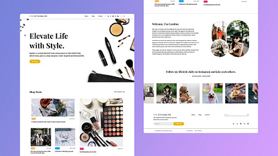 Beauty Blog Website beauty blog design desktop make up mobile modern ui website