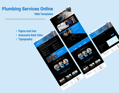 Plumbing online services web Template ai figma template ui website