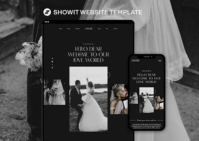 Amore Dark | Showit Website Template aestheticdesign design marketing showit template templates ui ux webdesign website websiteforphotographer websitetemplate weddingphotography