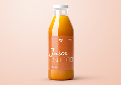 Label of natural sea buckthorn juice 🍹😋 adobe adobeprogrammes branding design illustration vector vectorart vectors work
