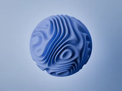 Liquid sphere visual design 3d blender design liquid sphere visual wave
