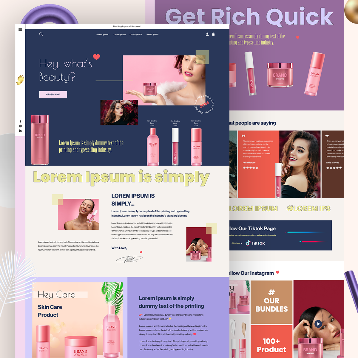 Beauty Product Website Landing Page beauty product beauty product website landing page website landing page website page