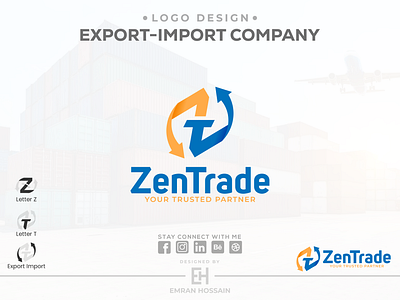 Export-Import Company Logo branding design graphic design illustration logo logodesigner logodesigns logomark logotype ui