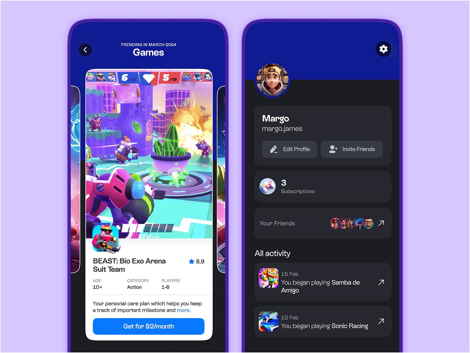Game Center by Mahima Mahajan on Dribbble