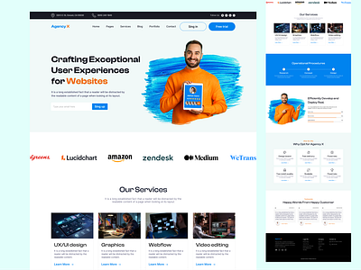 Creative Agency Web Template creative agency graphic design landing ui ui ux ux website wen template