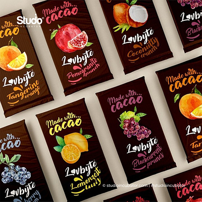 LOVBYTE - Chocolate Branding, Experience Design logo design