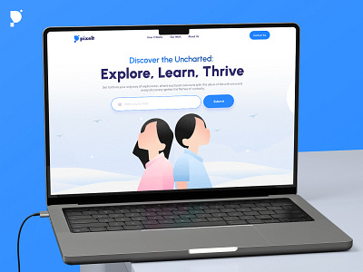 Discover : Explore, Learn, Thrive app dashboard header illustration landing page learn product design ui uiux ux web design