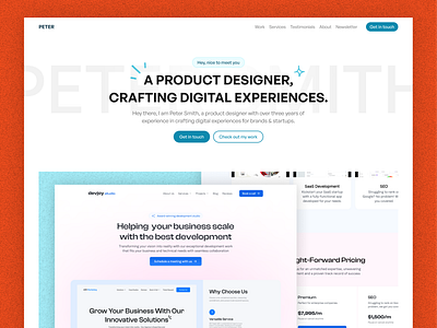 Creative Portfolio Website Design branding design landing page portfolio product design ui ux web design