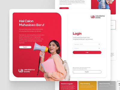 Bakrie University - Landing Page branding graphic design homepage ui uidesign uitrend uiux university